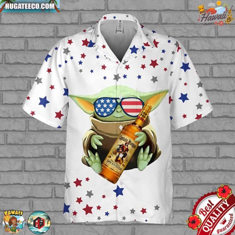 Captain Morgan Baby Yoda Hawaiian Shirt