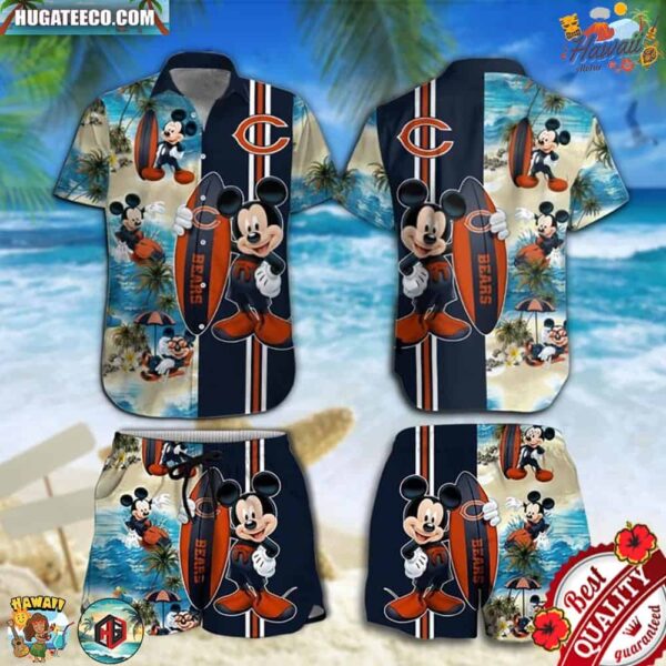 Chicago Bears Mickey Mouse Hawaiian Shirt Beach Short