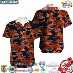 Chicago Bears NFL Palm Tree Car Hawaiian Shirt