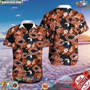 Chicago Bears NFL Tropical Flamingo Hawaiian Shirt