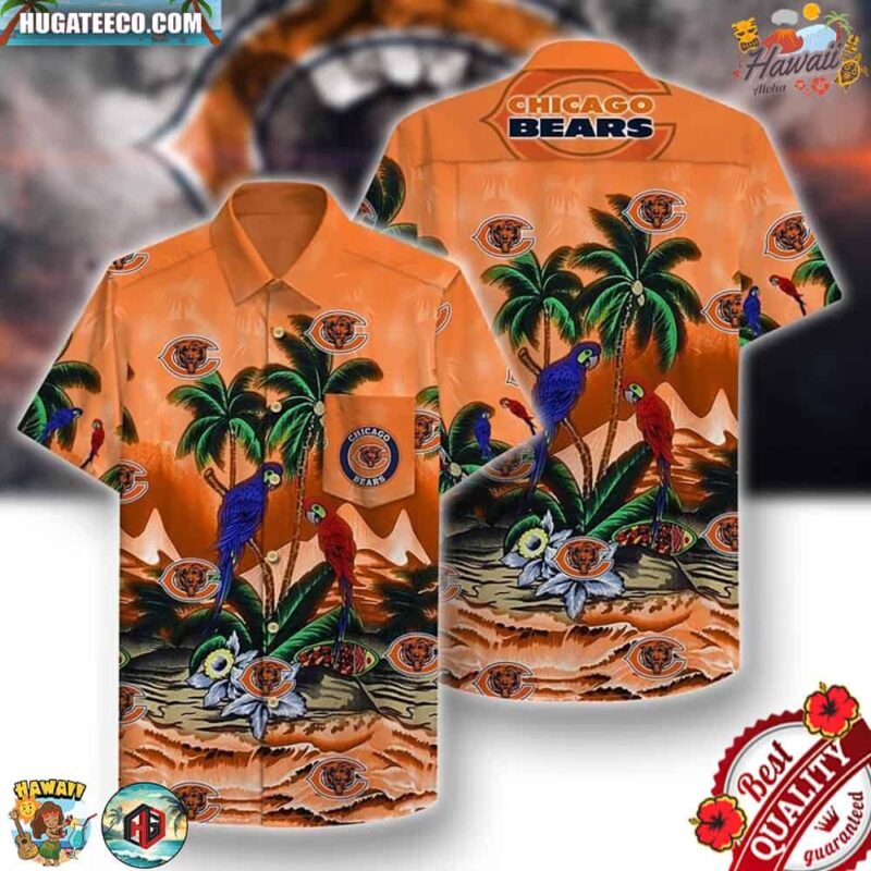 Chicago Bears Parrots Couple Hawaiian Shirt