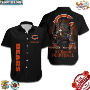 Chicago Bears The King Of Football Custom Name Hawaiian Shirt