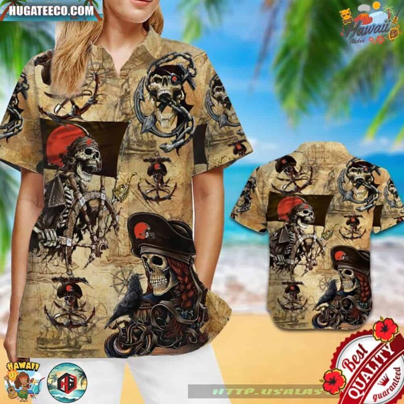 Cleveland Browns Pirates Aloha Hawaiian Shirt