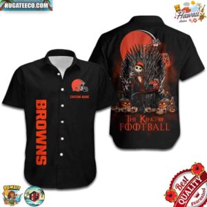 Cleveland Browns The King Of Football Custom Name Hawaiian Shirt
