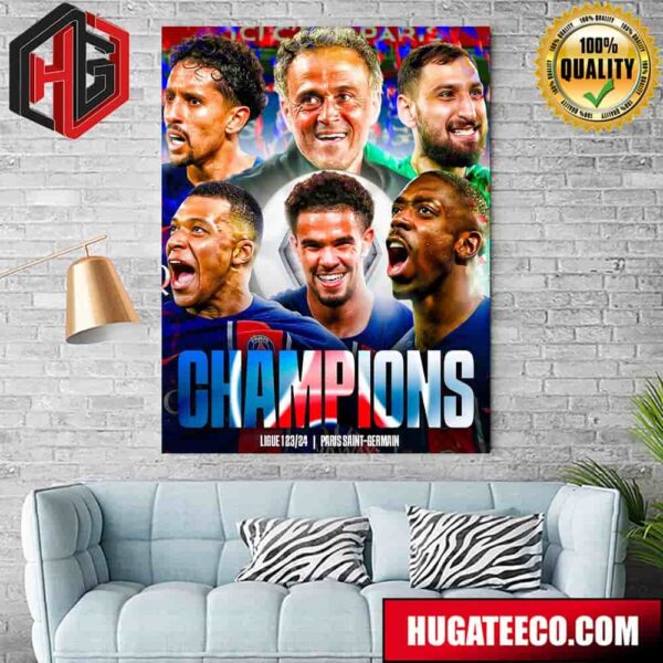 Congratulations To Luis Enrique And Paris Saint-Germain Are Now Champions Of France For The 12th Time In Their History Poster Canvas