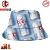 Coors Light Pattern White Background Summer Headwear Bucket Hat-Cap For Family