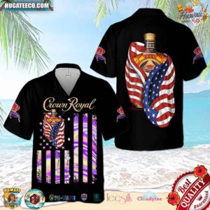 Crown Royal American Flag Hawaiian Shirt