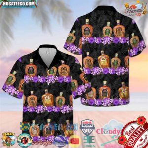 Crown Royal Collections Flower Aloha Summer Beach Hawaiian Shirt