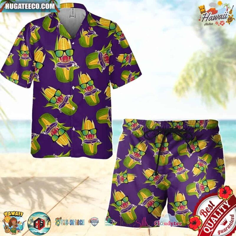 Crown Royal Corn Hawaiian Shirt Beach Short