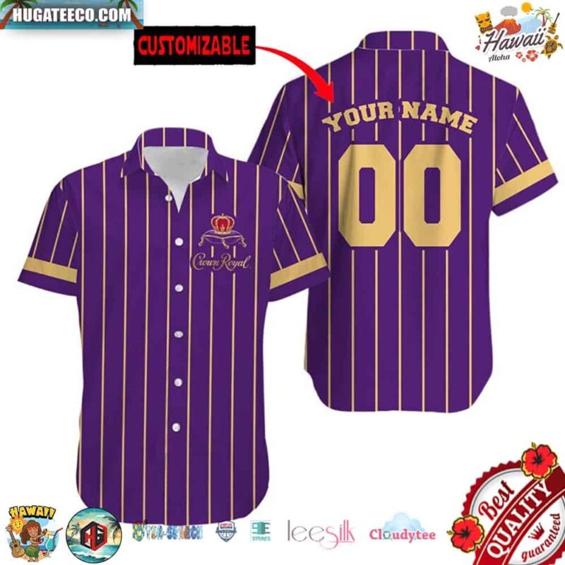 Crown Royal Custom Name And Number Hawaiian Shirt
