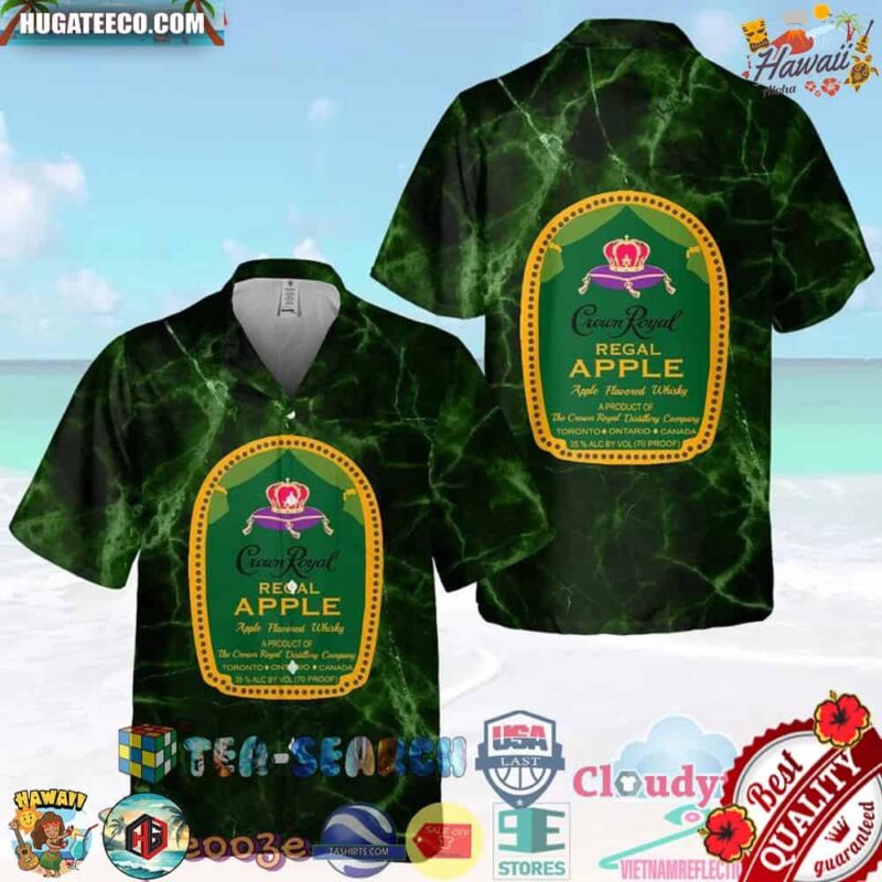 Crown Royal Regal Apple Aloha Summer Beach Hawaiian Shirt