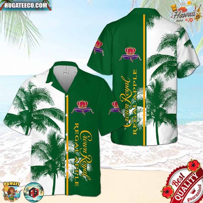 Crown Royal Regal Apple Palm Tree Hawaiian Shirt