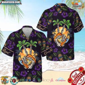 Crown Royal Skull Pineapple Hawaiian Shirt