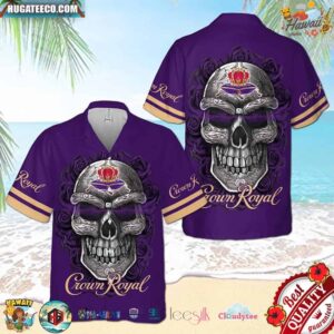 Crown Royal Skull Rose Hawaiian Shirt