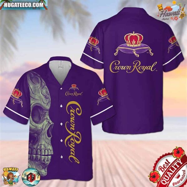 Crown Royal Skull Short Sleeve Hawaiian Shirt