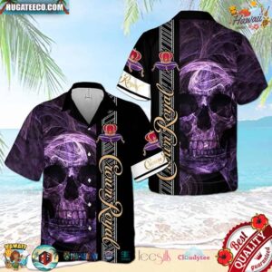 Crown Royal Smoke Skull Hawaiian Shirt