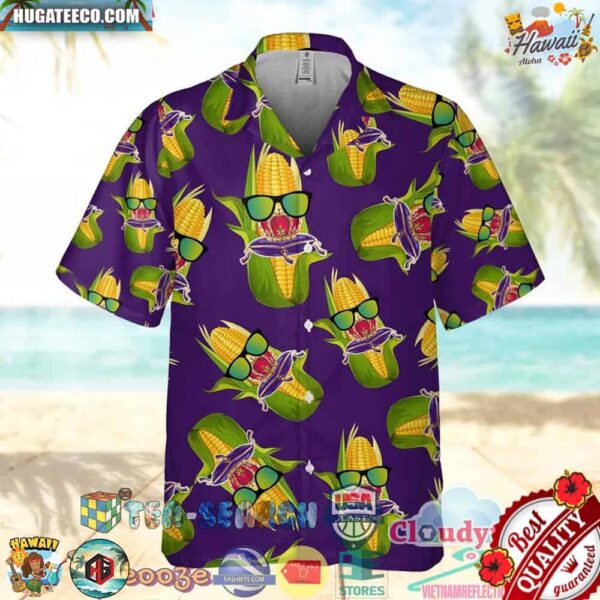 Crown Royal Swag Corn Aloha Summer Beach Hawaiian Shirt