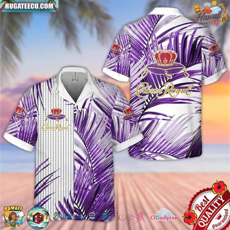Crown Royal Tropical Floral Hawaiian Shirt