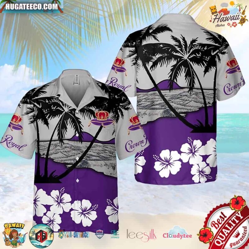 Crown Royal Tropical Flowers Hawaiian Shirt