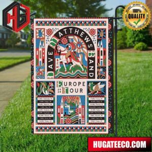 Dave Matthews Band 2024 Is Well Europe Tour 2024 Limited Poster Merchandise Garden House Flag