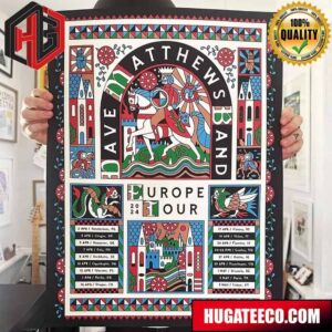 Dave Matthews Band 2024 Is Well Europe Tour 2024 Limited Poster Merchandise Poster Canvas
