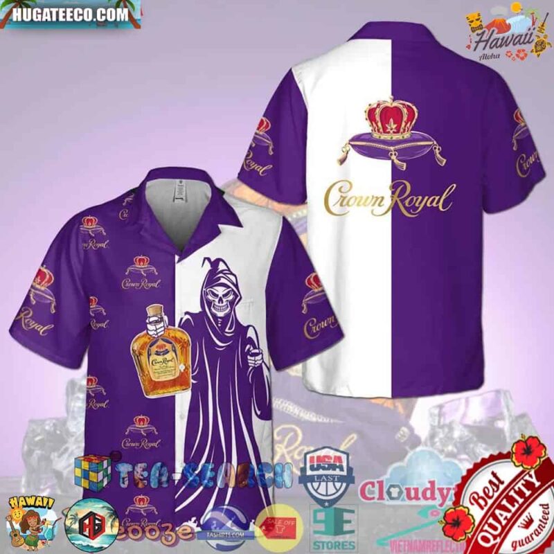 Death Crown Royal Aloha Summer Beach Hawaiian Shirt