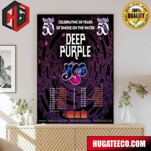 Deep Purple Announce Us Dates For 1 More Time Tour Schedule List Poster Canvas
