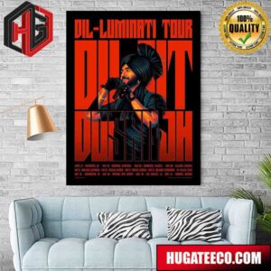 Dil-Luminati Tour 2024 North American Tour At Vancouver Schedule Lists Poster Canvas