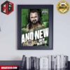 Drew Mcintyre Has Dethroned Seth Rollins At Wrestle Mania WWE Poster Canvas