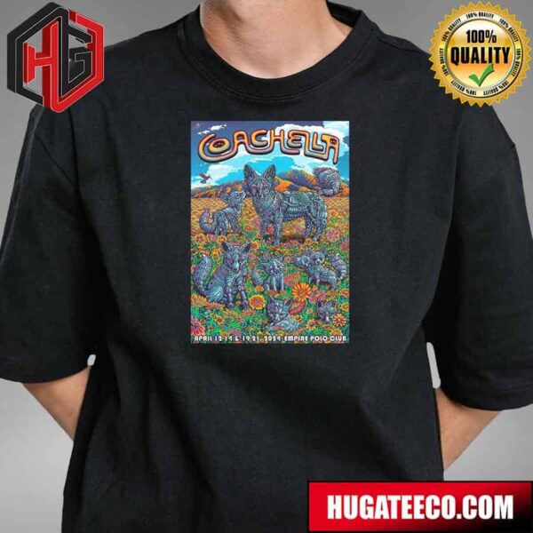 Emek Studios Official Coachella 2024 Poster April 12-14-19-21 2024 Empire Polo Club T-Shirt