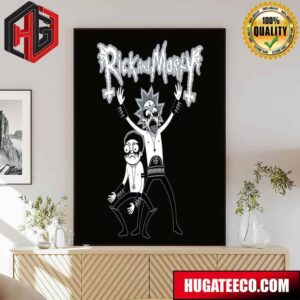 Fan Art Friday By Nemons Clothing Rick And Morty Rock Band Heavy Metal Style Satan Logo Poster Canvas