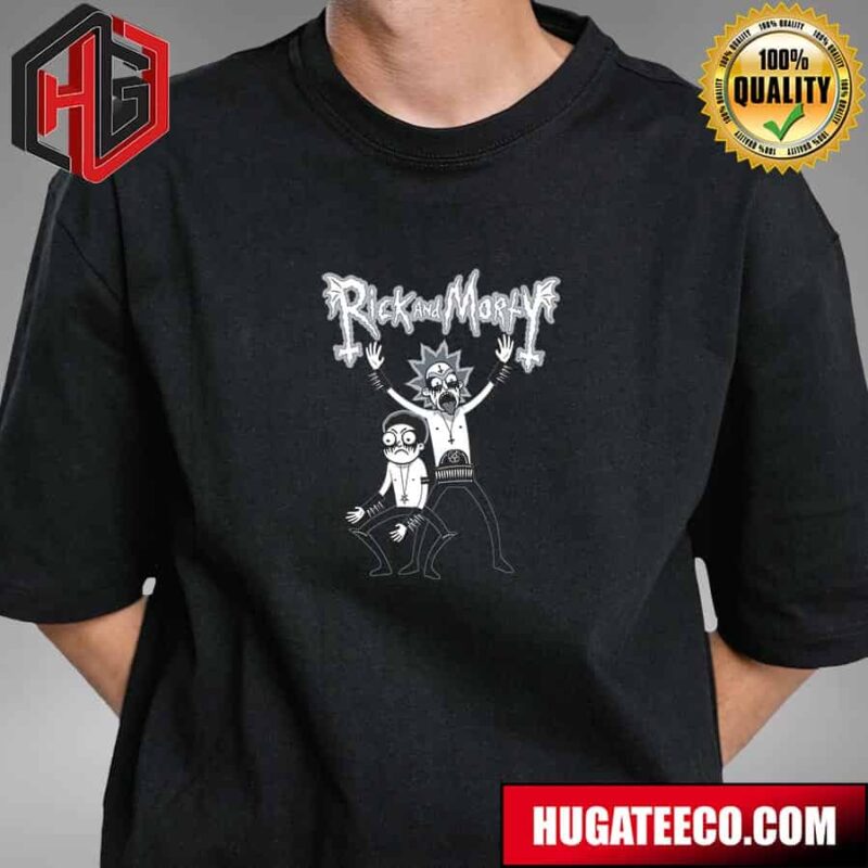 Fan Art Friday By Nemons Clothing Rick And Morty Rock Band Heavy Metal Style Satan Logo T-Shirt