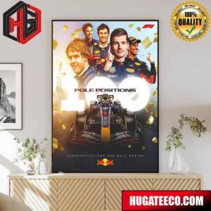 Formula 1 F1 Congratulations To Oracle Red Bull Racing 100 Pole Positions Home Decor Poster Canvas