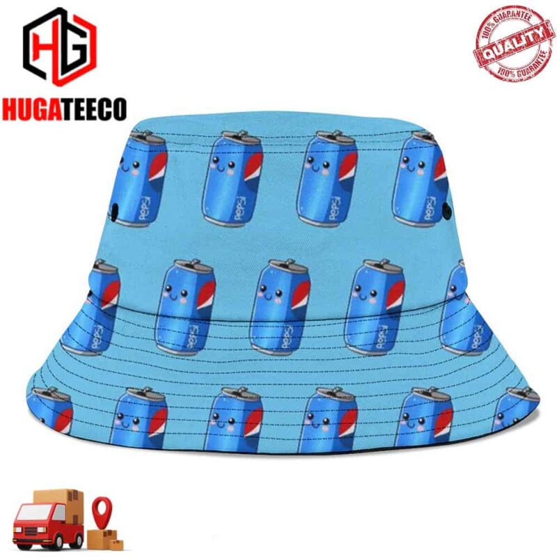 Funny Cartoon Pepsi Summer Headwear Bucket Hat-Cap For Family
