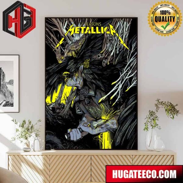 Metallica Get Wolf Skull Jack Interpretation Of 72 Season Inspired By Screaming Suicide And Crown Of Barbed Wire In The Met Store Exclusive Poster To Fifth Members Poster Canvas