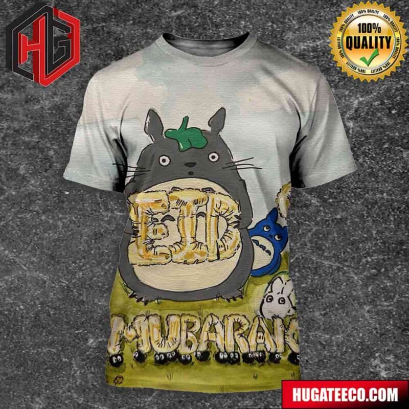 Happy Eid Mubarak Studio Ghibli Pictures All Over Print Shirt