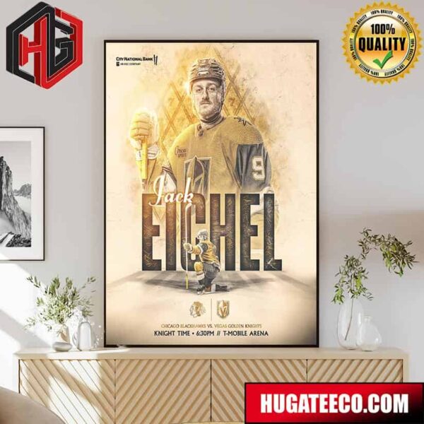 Happy Jack Eichel Vegas Golden Knights Bobblehead Night To All Who Celebrate Poster Canvas