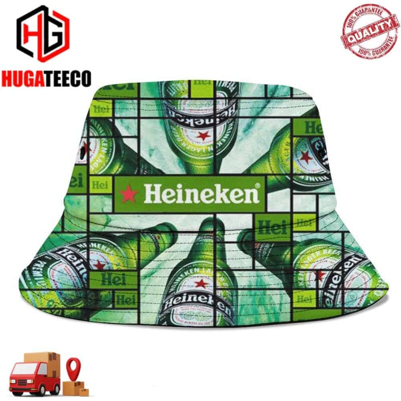 Heineken Harmony Beer Bottle With Delicate Blends Summer Headwear Bucket Hat-Cap For Family