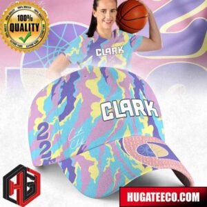 Iowa Hawkeyes Caitlin Clark No 22 Pink Holographic Hat Cap