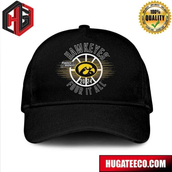 Iowa Hawkeyes Logo 2024 NCAA March Madness Four It All Hat-Cap
