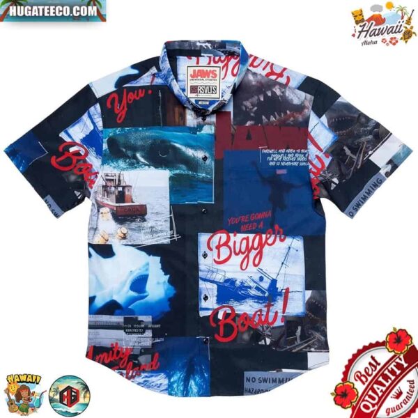 Jaws The Beach Is Closed RSVLTS Collection Summer Hawaiian Shirt