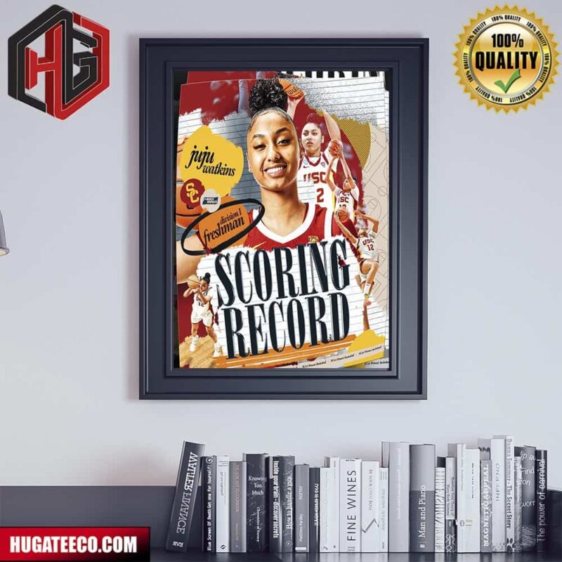 Juju Watkins Has Set The Record For Most Points Scored By A Freshman In A Single Season NCAA March Madness Poster Canvas
