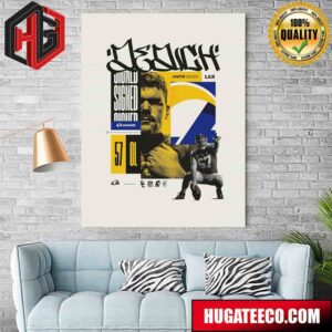 Justin Dedich Is Signing With The Los Angeles Rams NFL Poster Canvas