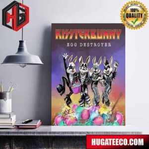 Kiss Band Happy Easter-Kissterbunny Egg Destroyer Poster Canvas