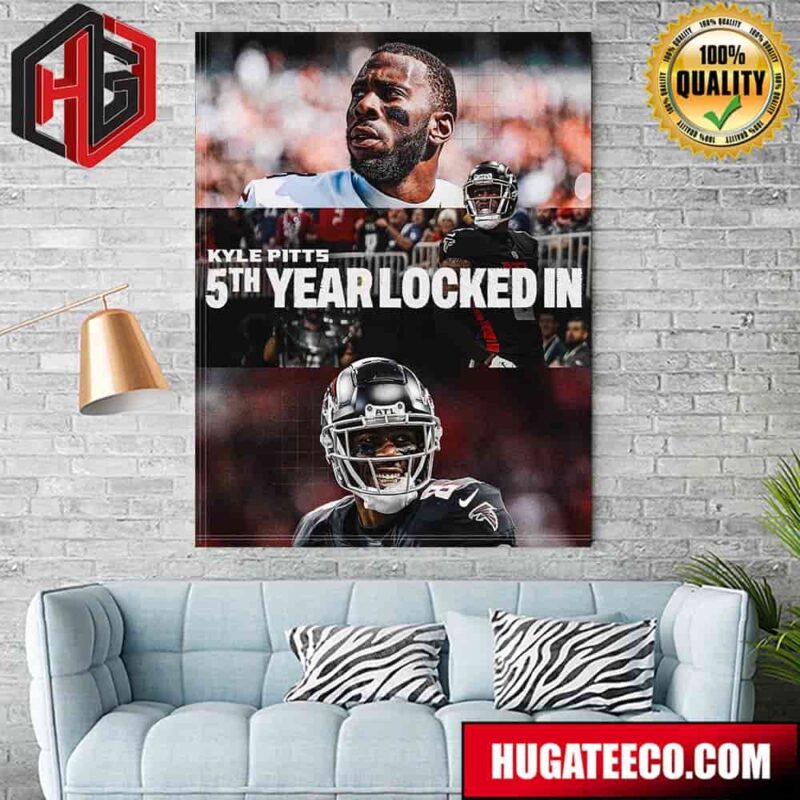 Kyle Pitts Atlanta Falcons NFL 5th Year Locked In Poster Canvas