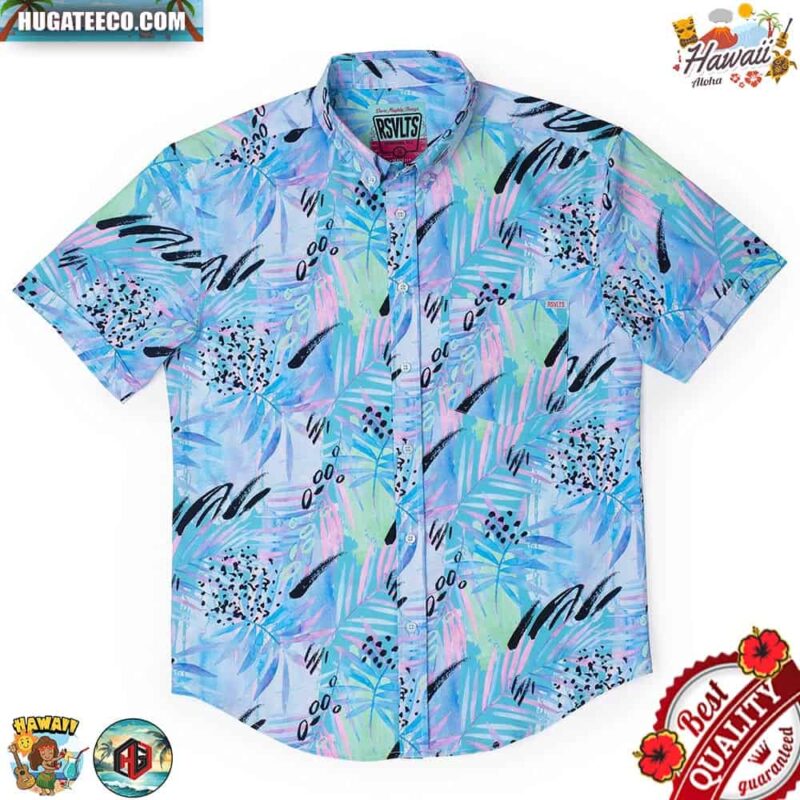 La Croy Purple Stuff RSVLTS Collection Summer Hawaiian Shirt