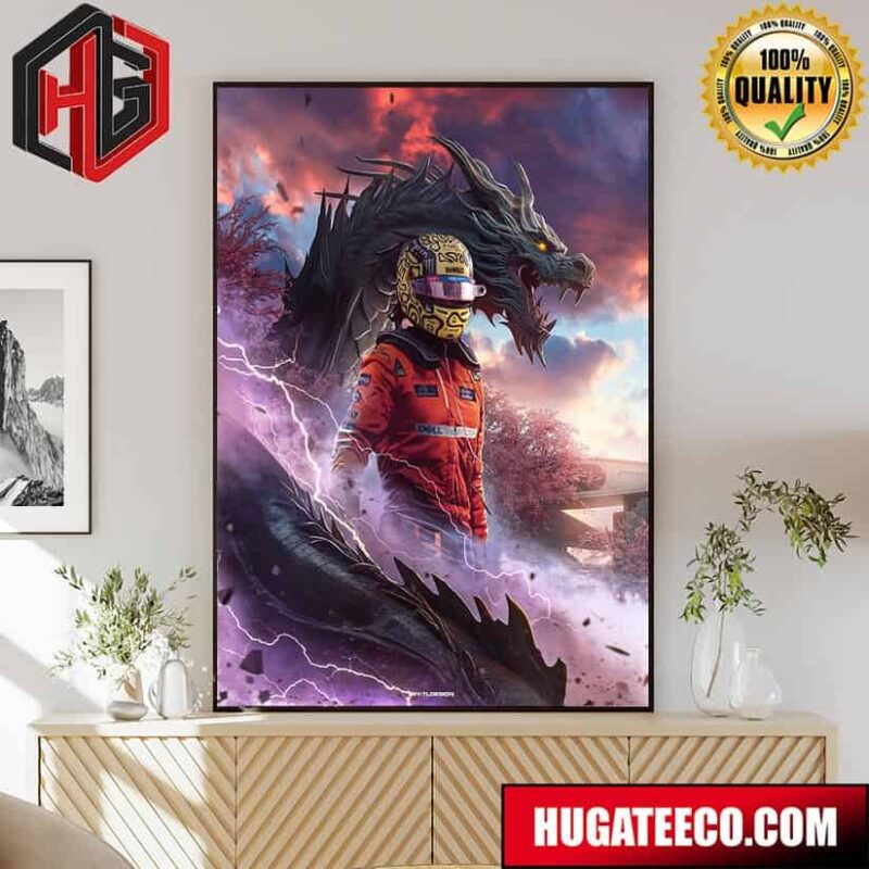 Lando Norris F1 Chinese Gp Designed By Tl Design Poster Canvas