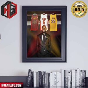 Lebron James From 3 Different Franchises NBA Poster Canvas