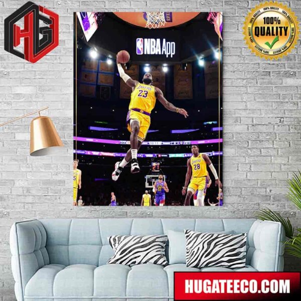 Lebron James Lakers Jump Out To An 8-0 Lead On Tnt Poster Canvas