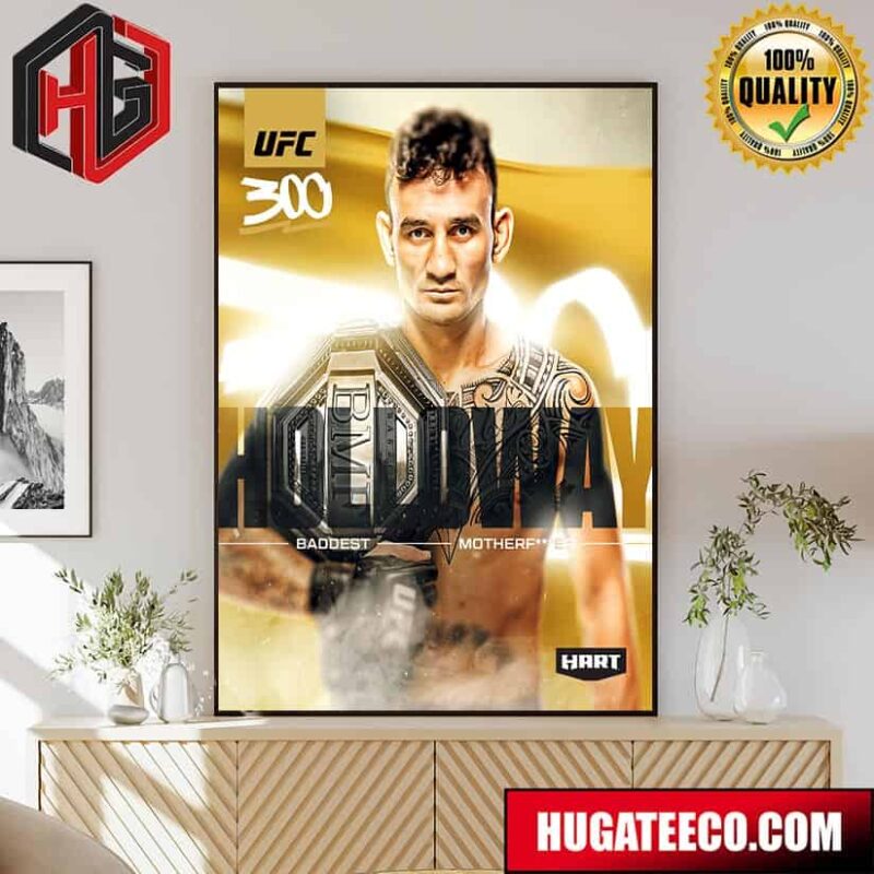 Max Holloway Defeats Justin Gaethje Via Ko To Become The New Bmf Champion Poster Canvas